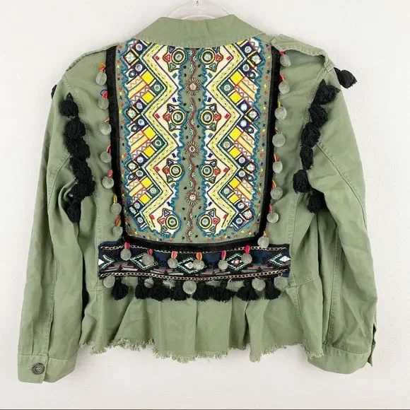 Zara • Tassel Army Jacket Top - Picture 4 of 9